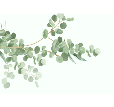 Fotobehang bloemen eucalyptusblad arrangement - TenStickers