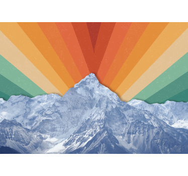 Fotobehang bergen zonsopgang op bergtoppen - TenStickers