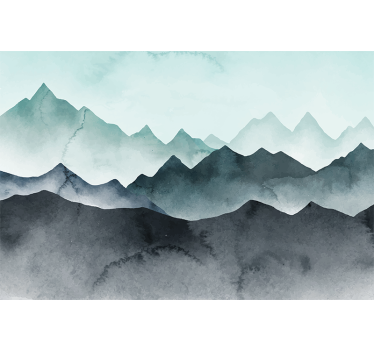 Fotobehang bergen majestueuze berg horizon - TenStickers