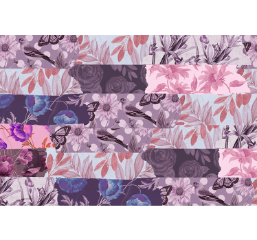Lavendel bloemen collage fotobehang - TenStickers