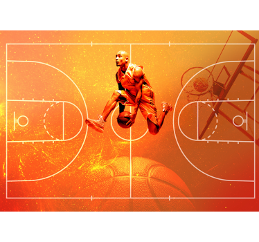 Basketbal collage fotobehang - TenStickers