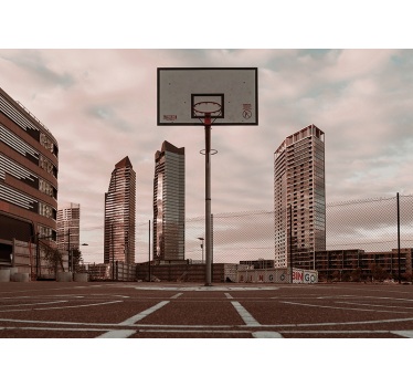Basketbal veld fotobehang - TenStickers