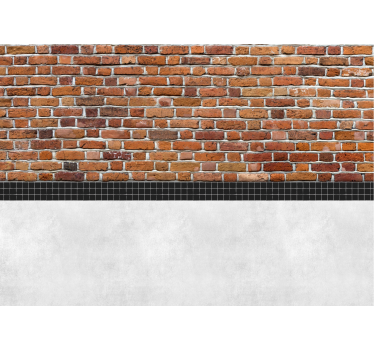 Rode bakstenen fotobehang muur - TenStickers