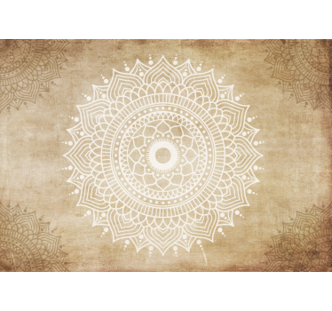 Oud papier patroon Fotobehang mandala - TenStickers