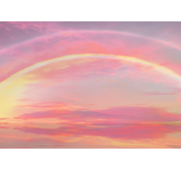 Roze lucht met regenboog Fotobehang kinderkamer - TenStickers