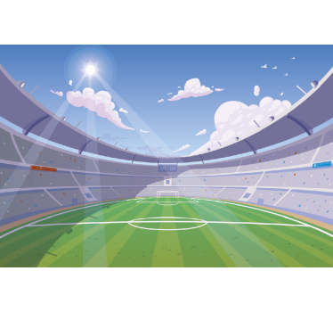 Voetbalveld Fotobehang kinderkamer - TenStickers