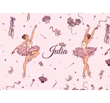 Ballet met naam Fotobehang tienerkamer - TenStickers