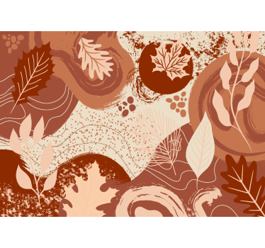 Planten en bloemen terracotta fototapet - TenStickers