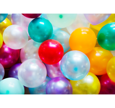 Levendige ballon mozaïek fotobehang kinderkamer - TenStickers