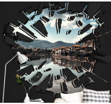 3d behang doorkijk effect - TenStickers