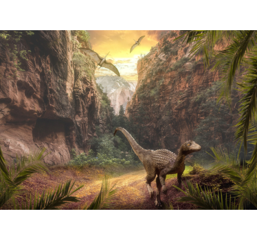 Dinosaurus fotobehang kinderkamer - TenStickers