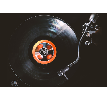 Fotobehang muziek vinyl platen speler - TenStickers