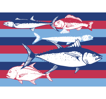 Foto behang dieren vissenmotief ontwerp - TenStickers