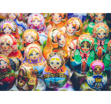 Fotobehang mensen colorful matroesjka poppen - TenStickers