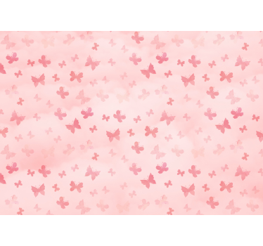 Roze foto behang Roze vlinders - TenStickers
