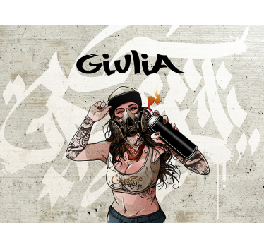 Fotobehang graffiti urban art expressie - TenStickers