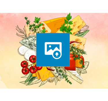 Kaas- en olijvenmix fotobehang keuken - TenStickers