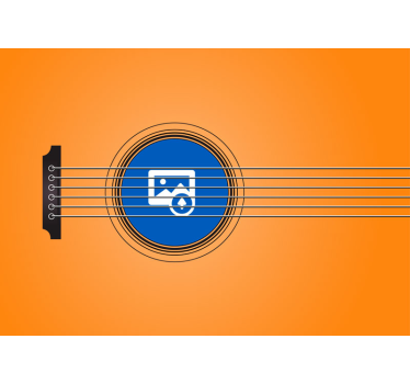 Gitaar silhouet viering fotobehang muziek - TenStickers