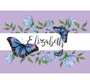 Vlinders en bloesems bloemen foto behang - TenStickers