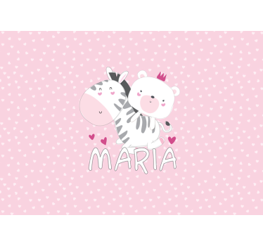 Fotobehang kinderkamer schattige dierenvrienden - TenStickers
