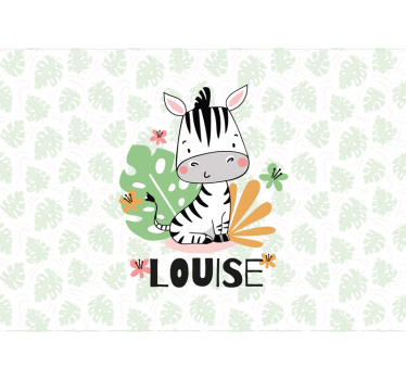 Foto behang dieren schattig zebra karakter - TenStickers