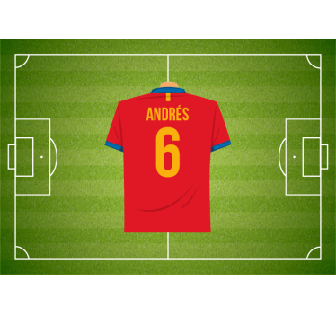 Gepersonaliseerd fotobehang voetbalshirt - TenStickers