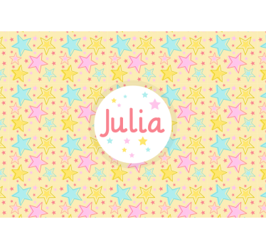 Gepersonaliseerd sterrenontwerp fotobehang kinderkamer - TenStickers