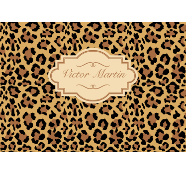 Luipaardprintpatroon foto behang dieren - TenStickers