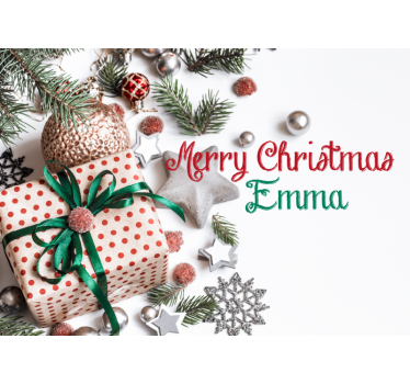 Feestelijke vakantieviering fotobehang kerst - TenStickers