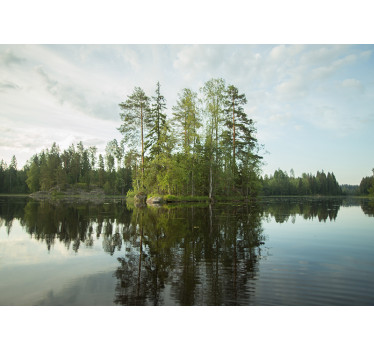 Fototapet landschap serene bosreflectie - TenStickers