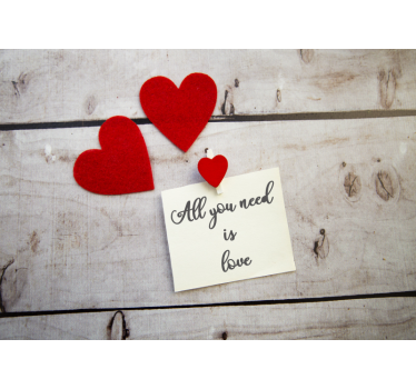 Alles wat je nodig hebt is genegenheid foto behang liefde - TenStickers