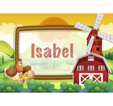 Fotobehang kinderkamer boerderijvrienden - TenStickers