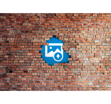Gebroken bakstenen uitzicht fotobehang 3d - TenStickers