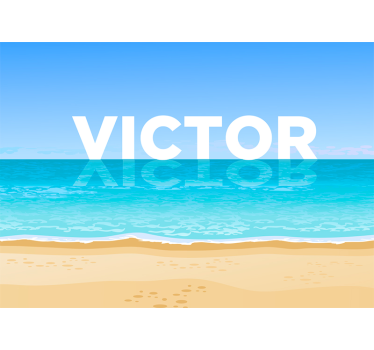 Strand met water fotobehang zee - TenStickers