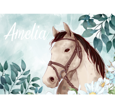 Foto behang dieren paard met naam - TenStickers