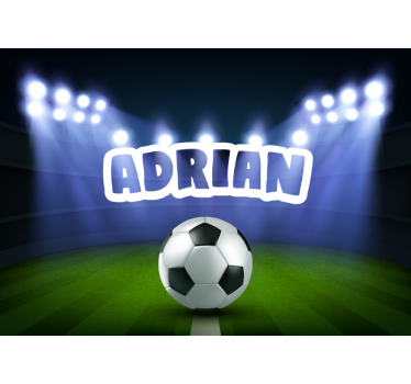 Voetbalveld viering fotobehang mensen - TenStickers
