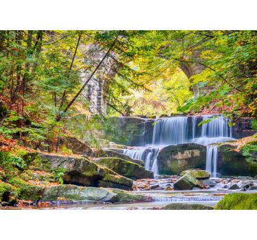 Foto behang waterval serene watervallen cascades - TenStickers