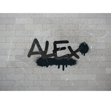 Fotobehang graffiti gepersonaliseerd script - TenStickers