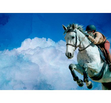 Springpaard atleet foto behang dieren - TenStickers