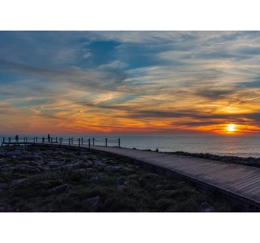 Serene oceaan horizon fototapet landschap - TenStickers