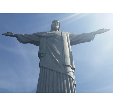 Het standbeeld van christus de verlosser fotobehang stad - TenStickers