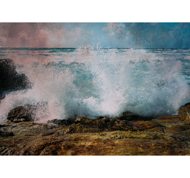 Ruwe oceaan golven fotobehang zee - TenStickers