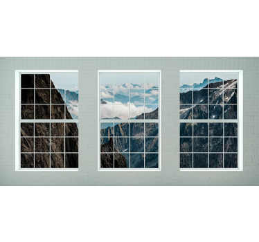 Fotobehang bergen met uitzicht op de bergen - TenStickers