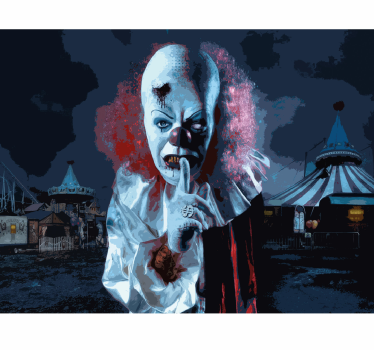 Fotowand Horrorfilm enge clown fotobehang - TenStickers