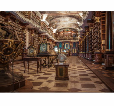 Foto behang vintage Oude bibliotheek - TenStickers