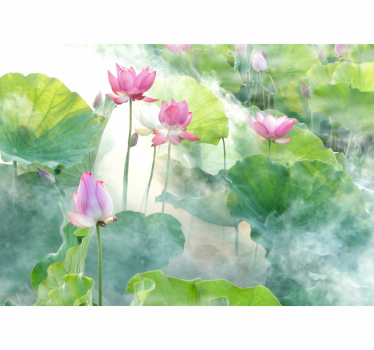 Fotobehang bloemen goedkoop Vredige lotusbloemen - TenStickers