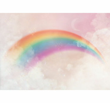 Kinder fotobehang Regenboogwolken - TenStickers