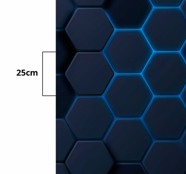 Fotobehang tienerkamer 3d Donker zeshoekig patroon - TenStickers