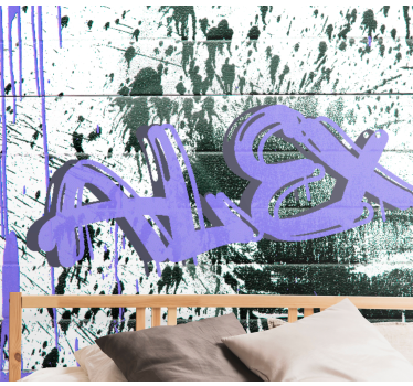 Aanpasbare stedelijke tag Fotobehang graffiti - TenStickers