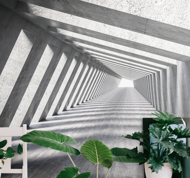 Abstract fotobehang geometrische tunnel perspectief - TenStickers